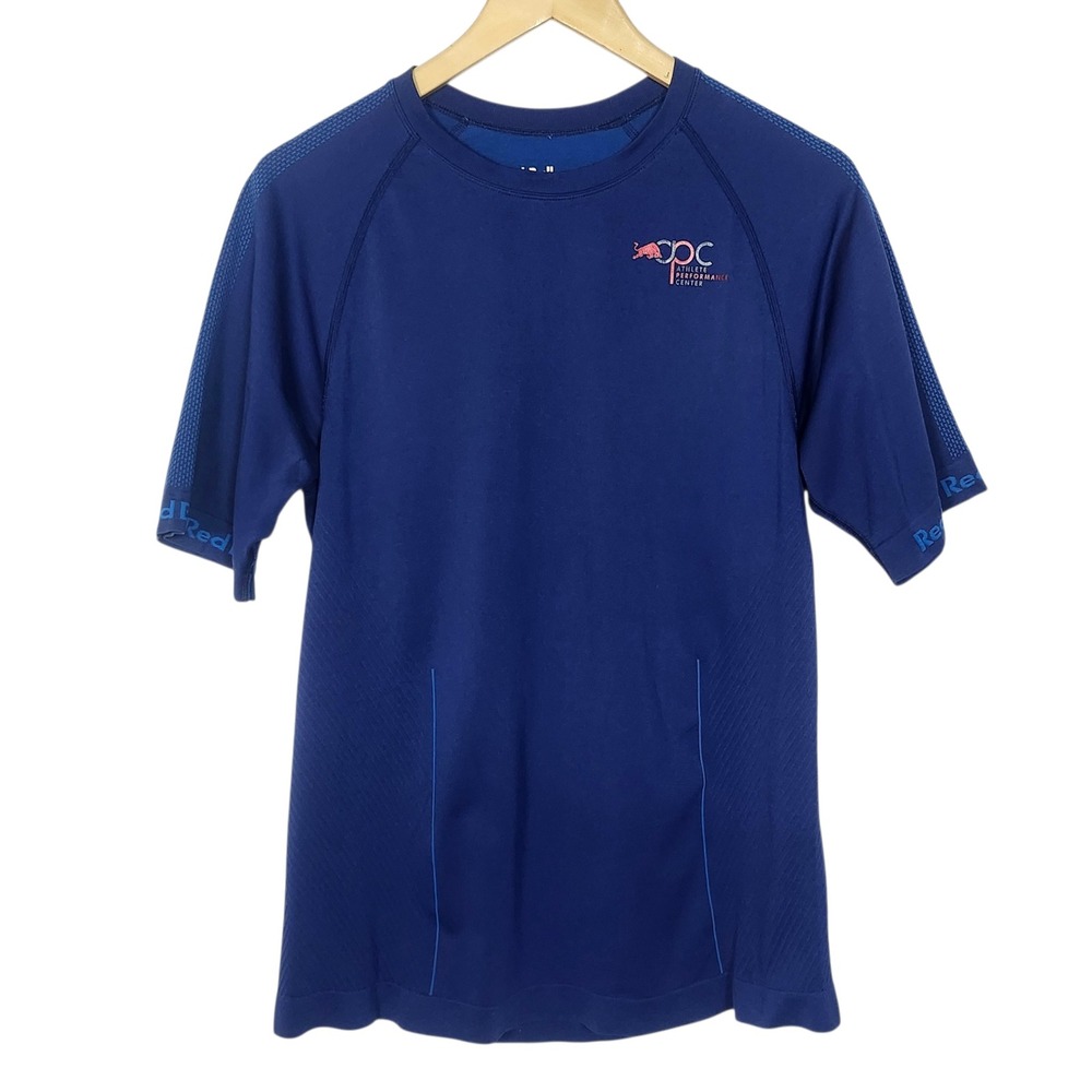 Red Bull Athletes Only! APC T Shirt Men's LARGE Rare Blue Short Sleeve